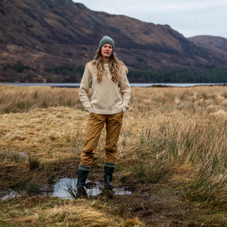 Fjallraven Womens Ovik Waffle Knit Light Beige - Parasol Store