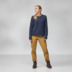 Fjallraven Womens Snow Round Neck Sweater Deep Forest - Parasol Store