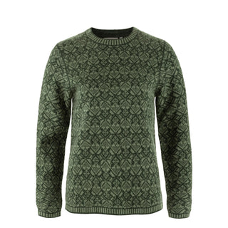 Fjallraven Womens Snow Round Neck Sweater Deep Forest - Parasol Store