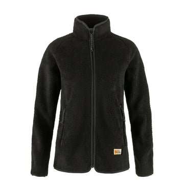 Fjallraven Womens Vardag Pile Fleece Black - Parasol Store