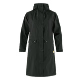 Fjallraven Womens Vardag Rain Parka Black - Parasol Store