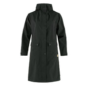Fjallraven Womens Vardag Rain Parka Black - Parasol Store