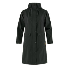 Fjallraven Womens Vardag Rain Parka Black - Parasol Store