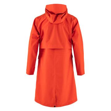 Fjallraven Womens Vardag Rain Parka Flame Orange - Parasol Store