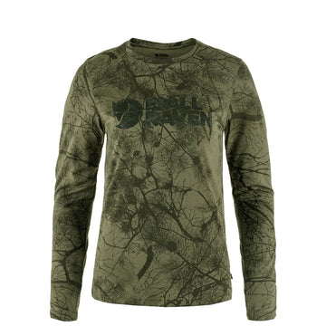 Fjallraven Womens Varmland Wool LS Green Camo - Parasol Store