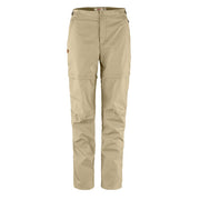 Fjallraven Womens Abisko Hike Zip-Off Trousers Reg Leg Fossil - Parasol Store