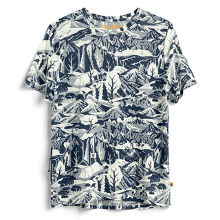 Fjallraven x Specialized Womens Wool CaliSwe T-Shirt Navy / Eggshell Fjallraven x Specialized