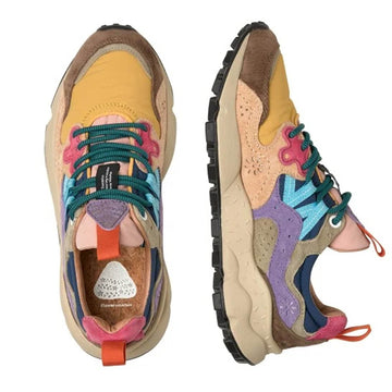 Flower Mountain Womens Yamano 3 Trainers Beige / Orca / Sage Flower Mountain