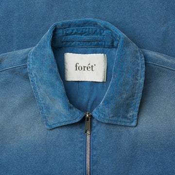Foret Course Washed Canvas Jacket Vintage Blue