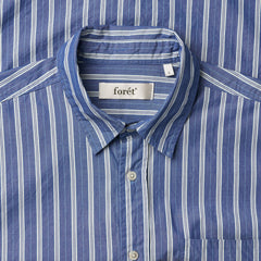Foret Scout Poplin Relaxed Fit Shirt Blue
