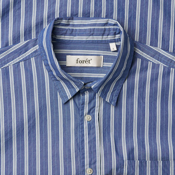 Foret Scout Poplin Relaxed Fit Shirt Blue