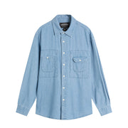 Frizmworks Bleach Denim Utility Shirt Mid Blue - Parasol Store