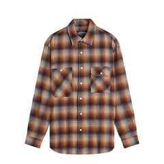 Frizmworks Flannel Check Work Shirt Brown Sky - Parasol Store