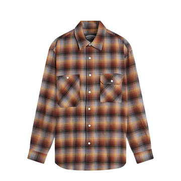 Frizmworks Flannel Check Work Shirt Brown Sky - Parasol Store