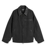Frizmworks Heavy Canvas Destroyed Work Jacket Black - Parasol Store