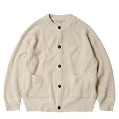 Frizmworks Heavy Wool Round Cardigan Cream