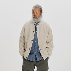 Frizmworks Heavy Wool Round Cardigan Cream
