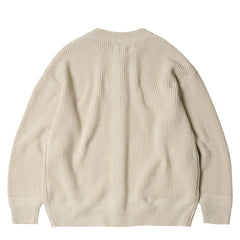 Frizmworks Heavy Wool Round Cardigan Cream