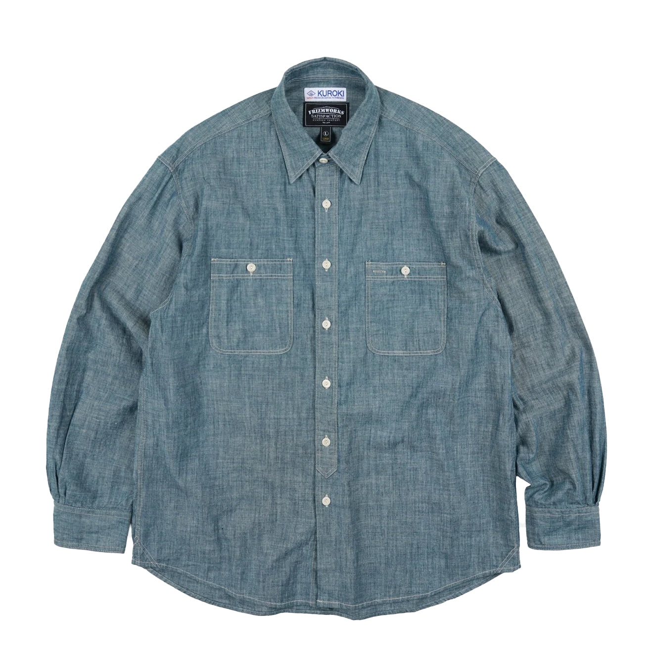 Frizmworks Kuroki Chambray Work Shirt Washed Blue – Parasol Store