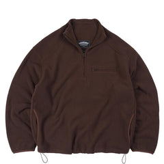 Frizmworks Mock Neck Fleece Anorak Parka Brown