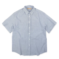 Frizmworks OG Stripe Seersucker Half Shirt Blue