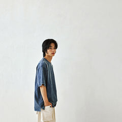 Frizmworks OG Vintage Dyeing Half Tee Washed Navy