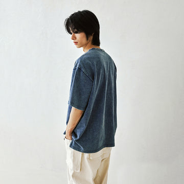 Frizmworks OG Vintage Dyeing Half Tee Washed Navy