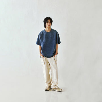 Frizmworks OG Vintage Dyeing Half Tee Washed Navy