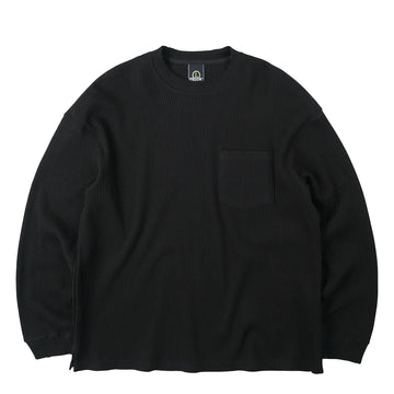 Frizmworks Oversized Waffle Pocket L/S Tee Black