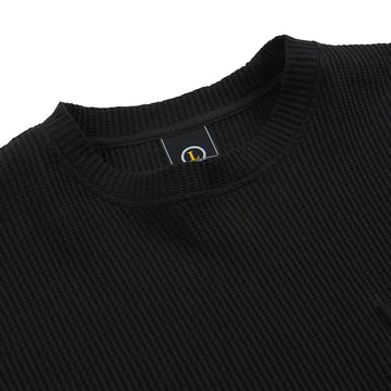 Frizmworks Oversized Waffle Pocket L/S Tee Black
