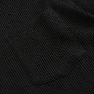 Frizmworks Oversized Waffle Pocket L/S Tee Black