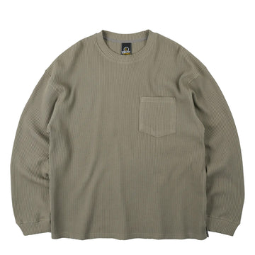 Frizmworks Oversized Waffle Pocket L/S Tee Light Olive
