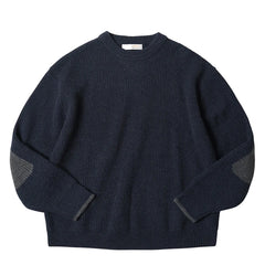 Frizmworks Patch Round Pullover Knit Navy