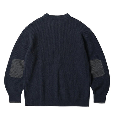 Frizmworks Patch Round Pullover Knit Navy
