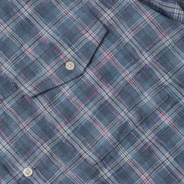 Frizmworks Uneven Check Shirt Blue