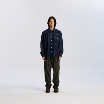 Frizmworks Utility Flap Pocket Denim Work Shirt Indigo
