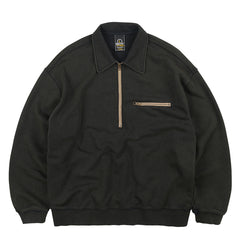 Frizmworks Vintage Dyeing Half Zip Sweat Vintage Black