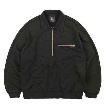 Frizmworks Vintage Dyeing Half Zip Sweat Vintage Black