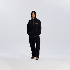 Frizmworks Vintage Dyeing Half Zip Sweat Vintage Black
