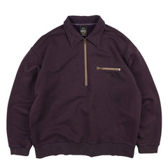 Frizmworks Vintage Dyeing Half Zip Sweat Vintage Purple