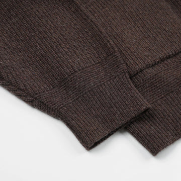 Frizmworks Wool Deck Zipup Cardigan Choco Brown