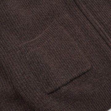 Frizmworks Wool Deck Zipup Cardigan Choco Brown