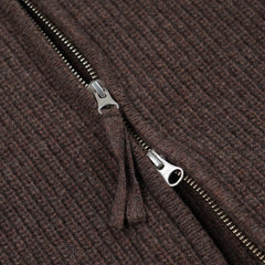 Frizmworks Wool Deck Zipup Cardigan Choco Brown