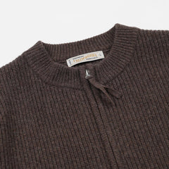Frizmworks Wool Deck Zipup Cardigan Choco Brown
