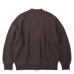 Frizmworks Wool Deck Zipup Cardigan Choco Brown