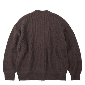 Frizmworks Wool Deck Zipup Cardigan Choco Brown