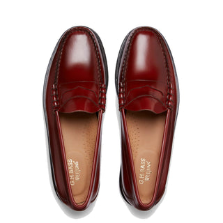 G.H.Bass Weejuns Larson Penny Loafers Smoke Paprika Leather - Parasol Store