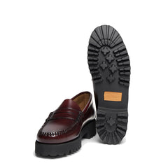 G.H.Bass Womens Weejuns 90s Penny Loafers Wine Leather - Parasol Store