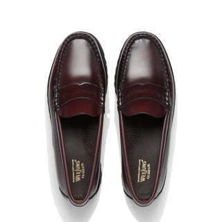 G.H.Bass Womens Weejuns 90s Penny Loafers Wine Leather - Parasol Store