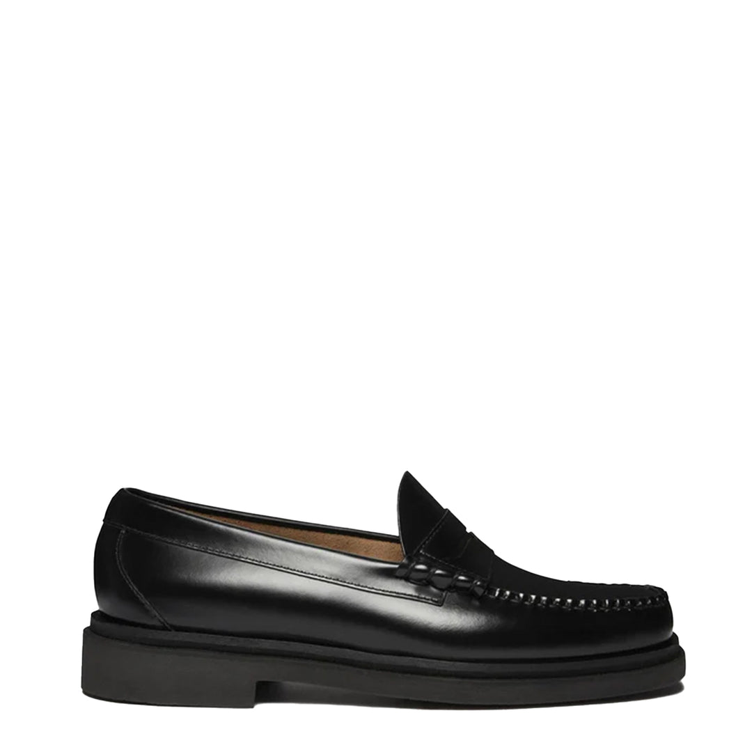 G.H Bass Weejun Step Larson Moc Penny Black Leather - Parasol Store